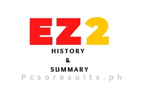 pcso ez2 history